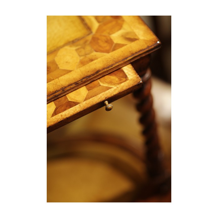 Square Oyster Coffee Table with Slides