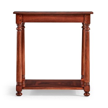Oyster veneer square side table