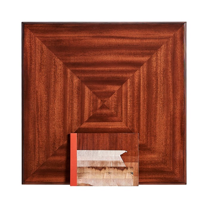 Oyster veneer square side table