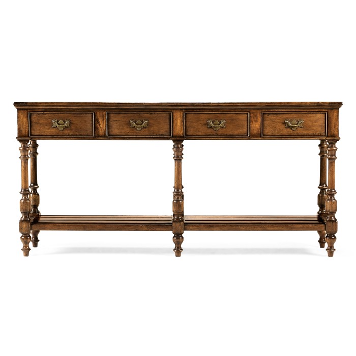Planked walnut double sideboard