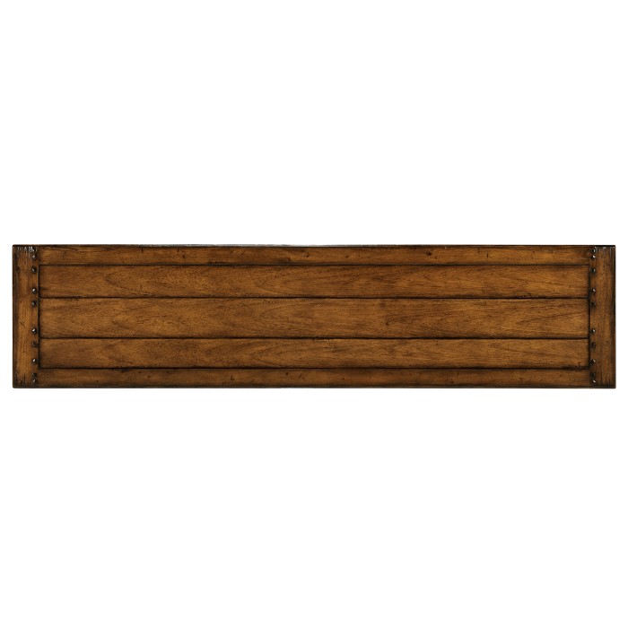 Planked walnut double sideboard