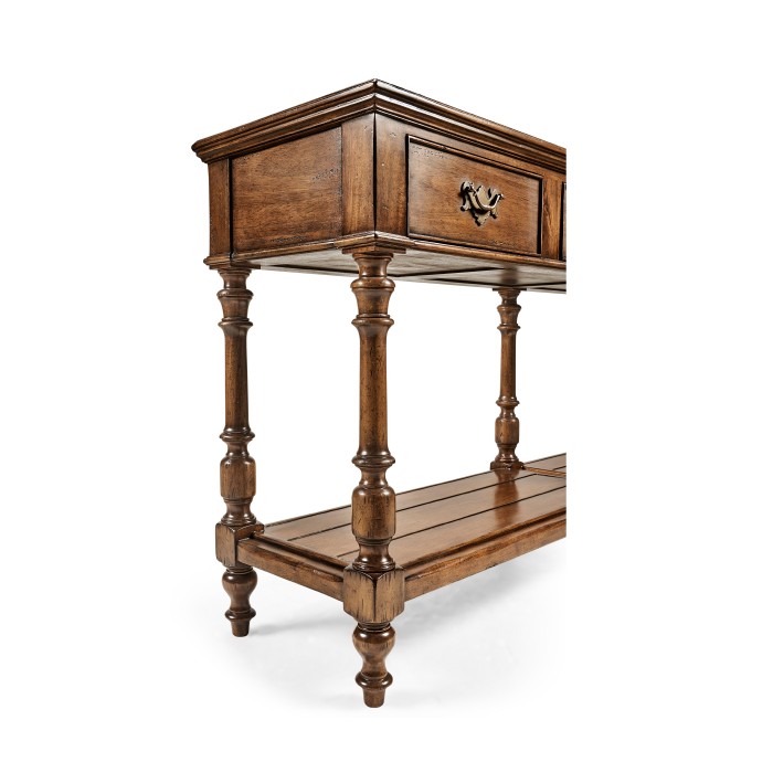Planked walnut double sideboard