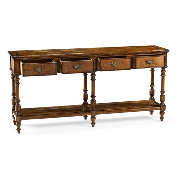 Planked walnut double sideboard
