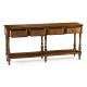 Planked walnut double sideboard