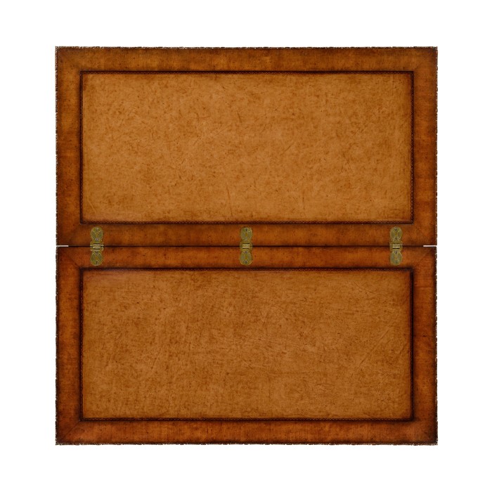 Leather & walnut games table