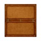 Leather & walnut games table