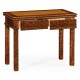 Leather & walnut games table