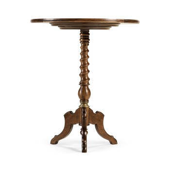 Églomisé & Walnut Round Wine Table