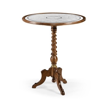 Églomisé & Walnut Round Wine Table