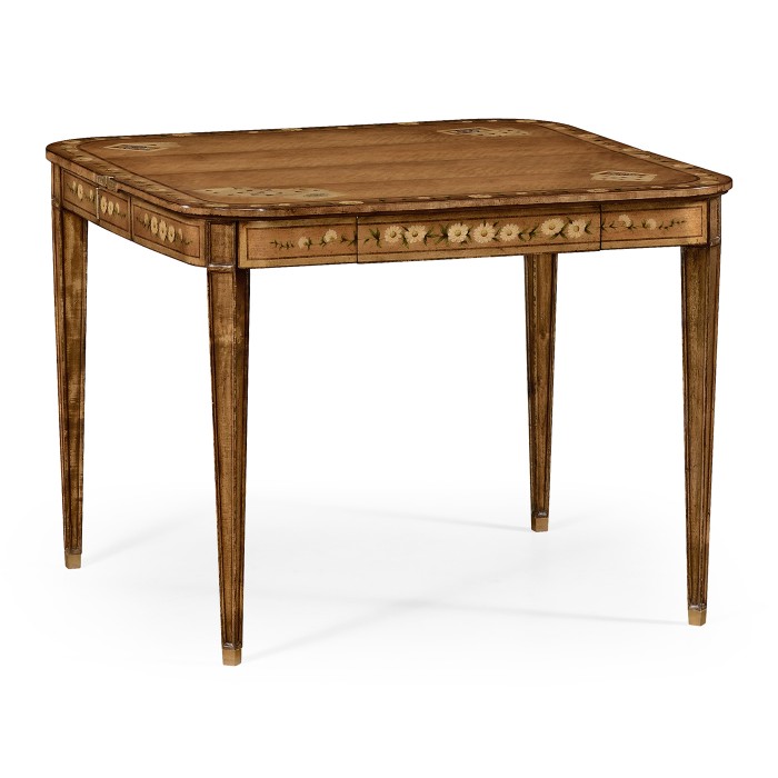 Satinwood Painted Card Table