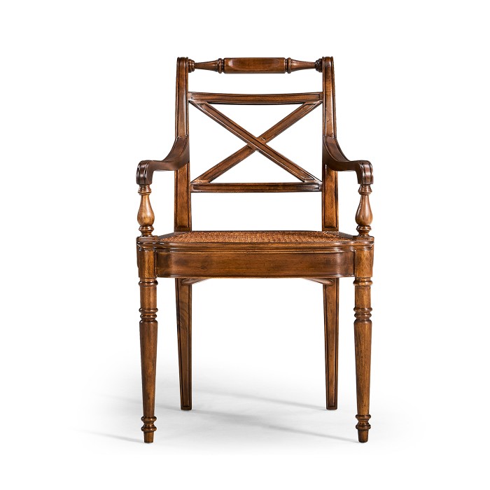 Regency Cross Frame Back Arm Chair