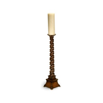 Buckingham Twisted Mahogany Floor Standing Candlestick