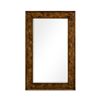 Walnut & Oyster “Fish Scale” Rectangular Mirror