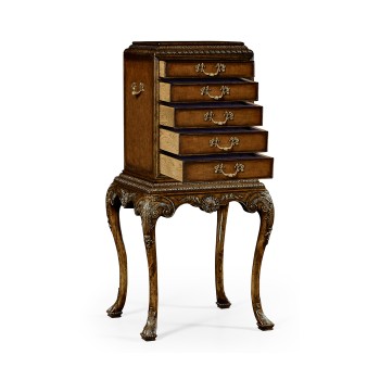 Walnut Silverware Collectors Cabinet