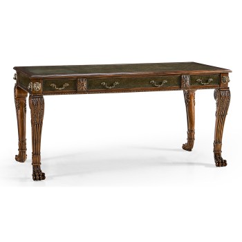 Italian Lions Paw Desk (Leather & Walnut)