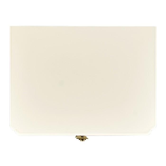 Ivory & Crackle Ceramic Lacquered Chest of Four Drawers