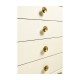 Ivory & Crackle Ceramic Lacquered Chest of Four Drawers