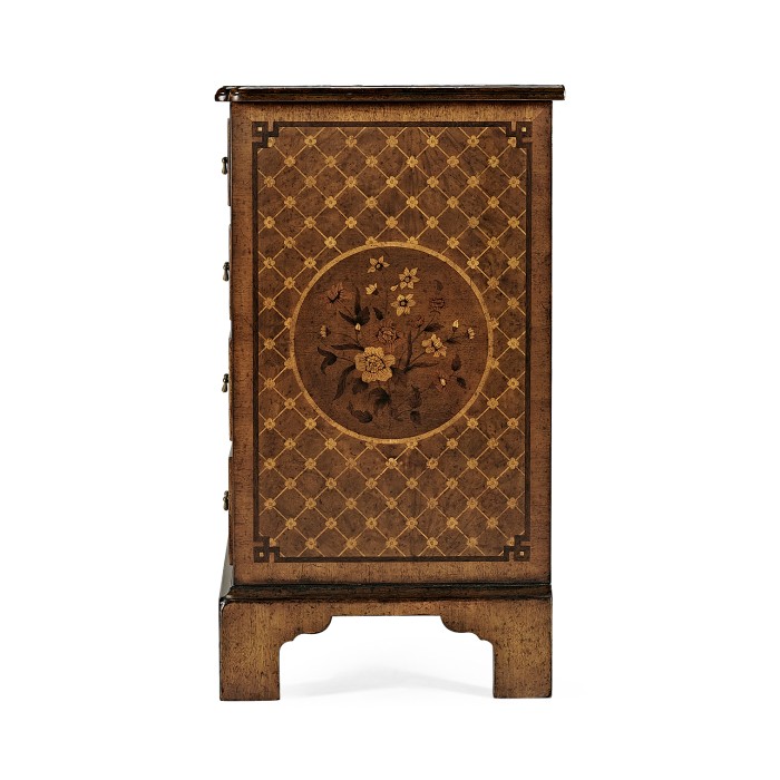Windsor Floral Marquetry & Parquetry Small Chest of Drawers