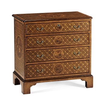 Windsor Floral Marquetry & Parquetry Small Chest of Drawers