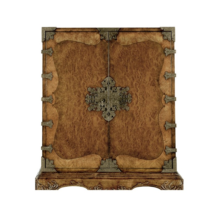 Queen Anne Walnut & Satinwood Writing Cabinet
