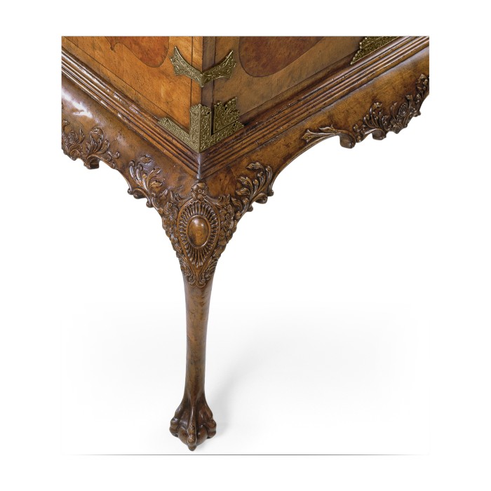 Queen Anne Walnut & Satinwood Writing Cabinet
