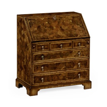 William & Mary Walnut & Oyster Bureau