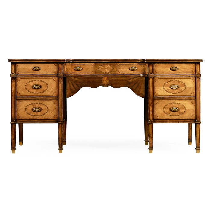 Sheraton satinwood pedesta Desk