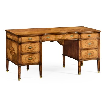 Sheraton satinwood pedesta Desk