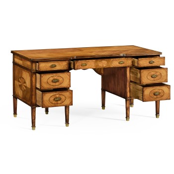Sheraton satinwood pedesta Desk