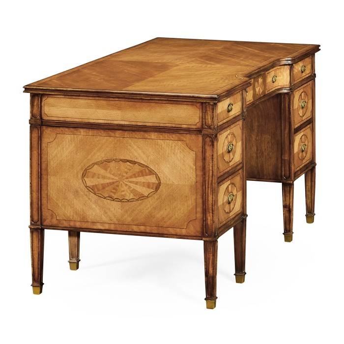 Sheraton satinwood pedesta Desk