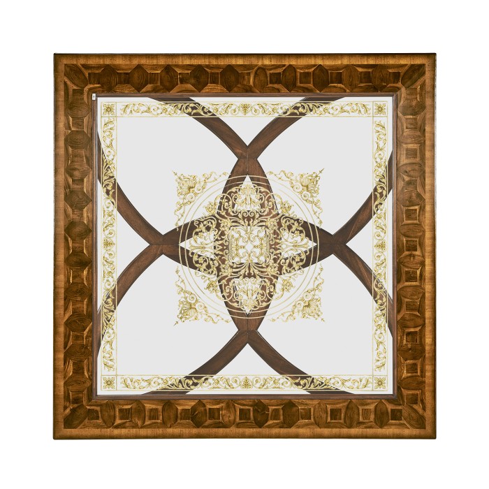 Square Oyster & Églomisé Coffee Table (52