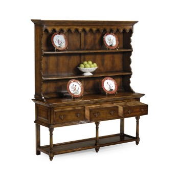 Country Walnut Open Welsh Dresser