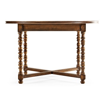 Round Parquet Breakfast Table 48