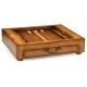 Light Walnut Games Box with Drawer