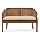 Walnut 2-Seater Salon Settee Cane Back