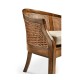 Walnut 2-Seater Salon Settee Cane Back