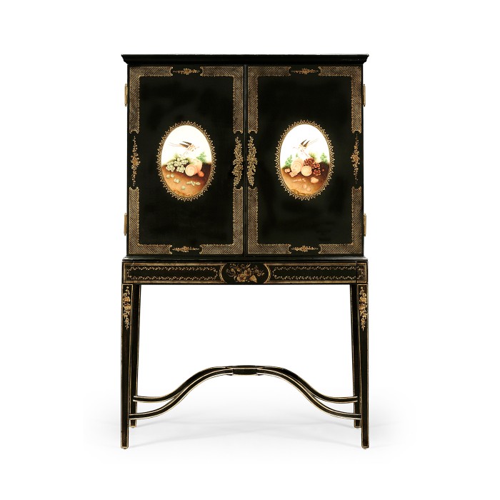Black Painted Drinks Cabinet