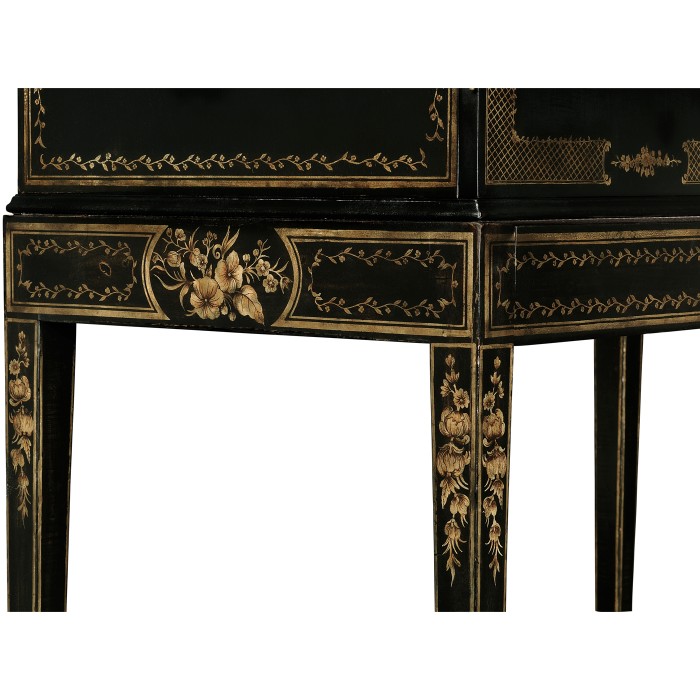 Black Painted Drinks Cabinet