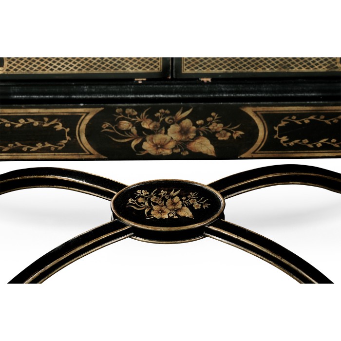Black Painted Drinks Cabinet