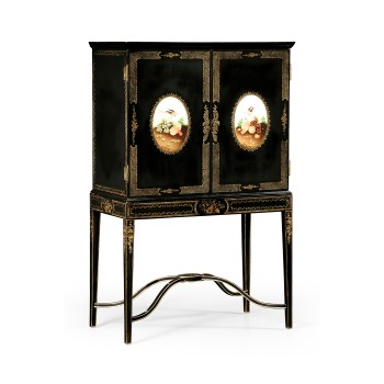 Black Painted Drinks Cabinet