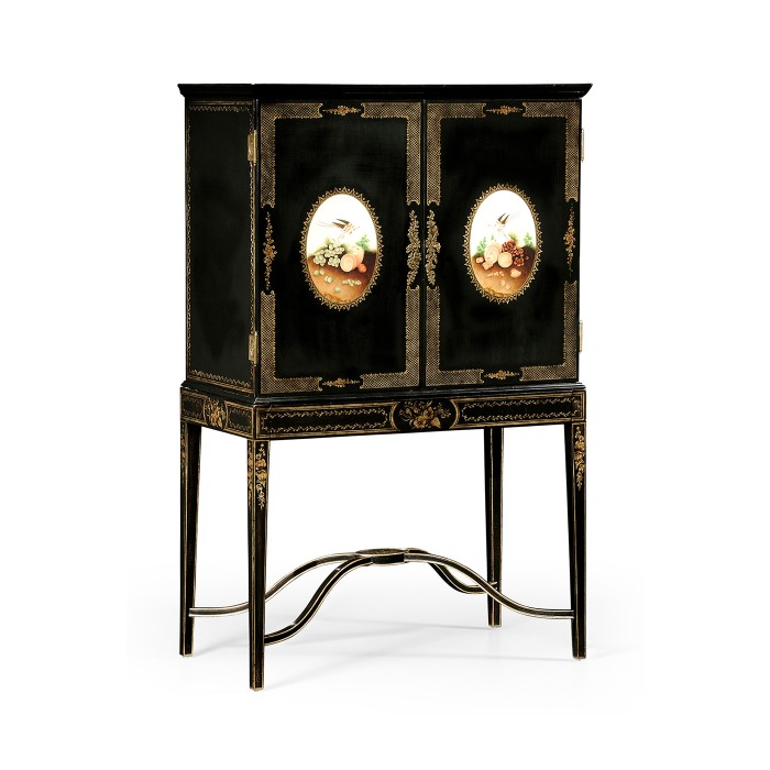 Black Painted Drinks Cabinet