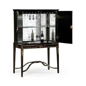 Black Painted Drinks Cabinet