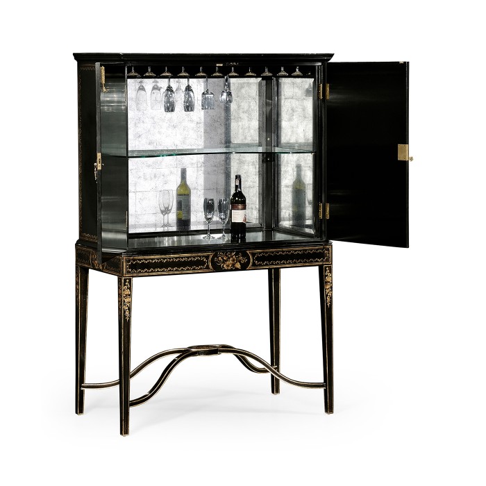 Black Painted Drinks Cabinet