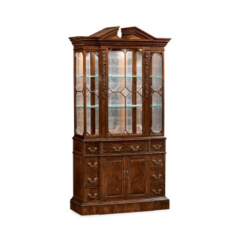 Neo-Classical Mahogany China Cabinet