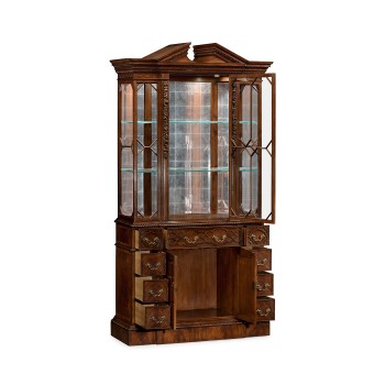 Neo-Classical Mahogany China Cabinet