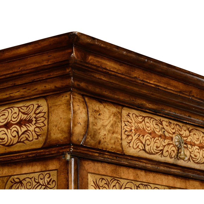 Light Walnut & Seaweed Escritoire Cabinet