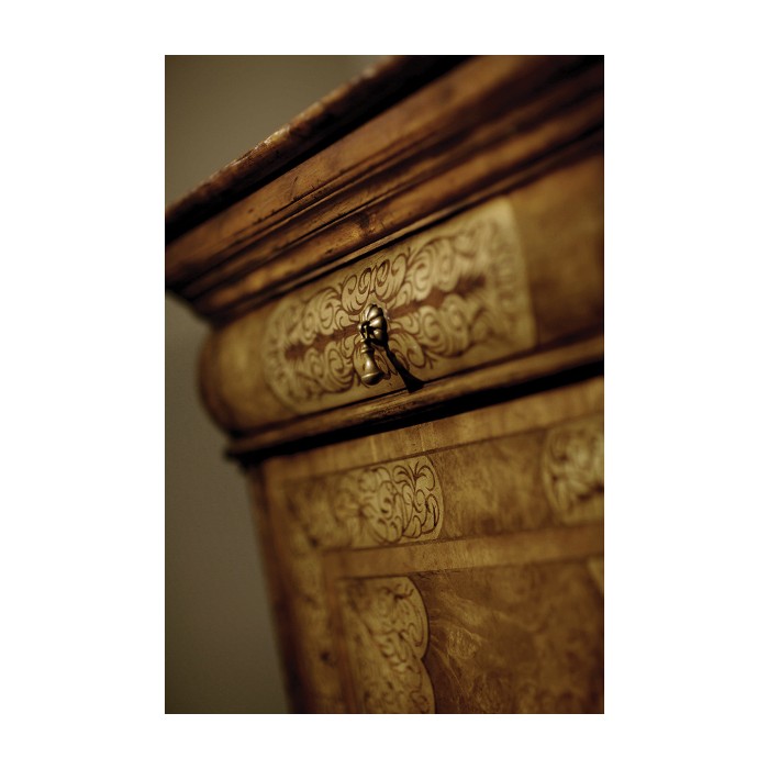Light Walnut & Seaweed Escritoire Cabinet