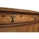 Adam Style Satinwood & Marquetry Demilune Cabinet