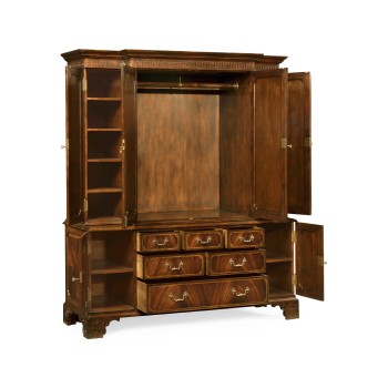 Large Gentleman's Mahogany Wardrobe with Drawers
