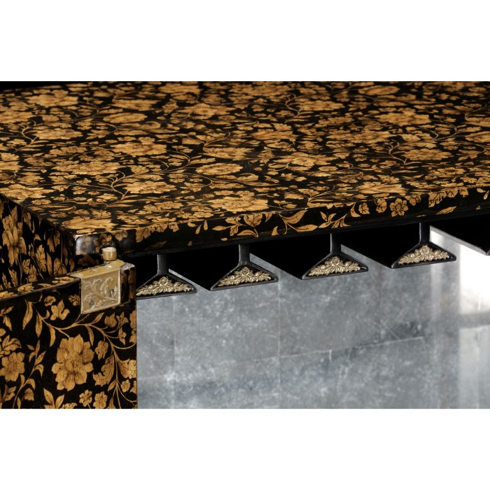 Black Chinoiserie Drinks Cabinet